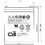 Батарея для ИБП CSB HRL 1225W (12V 6Ah) F2, фото6