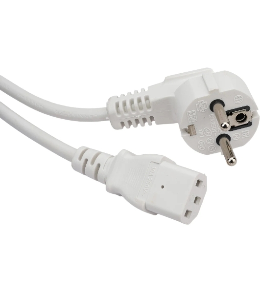 Шнур питания Lanmaster LAN-PP13/SHA-1.0-WH C13-Schuko проводник.:3x0.75мм2 1м 220В 10А белый