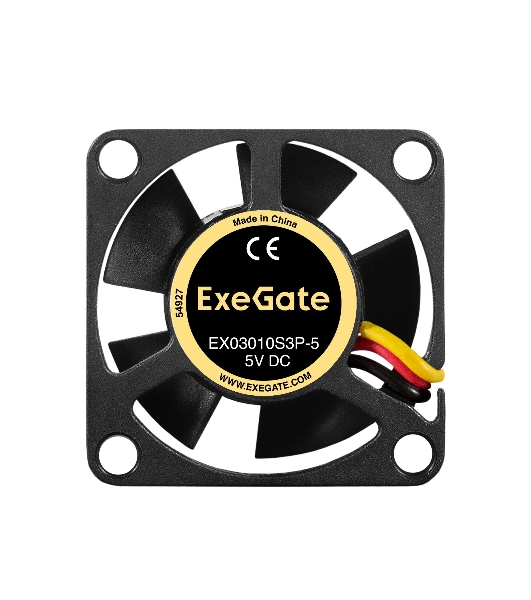 Вентилятор для корпуса ExeGate EX03010S2P-5 черный, 30 мм, 9000 об/мин, 25 дБ, 3 pin