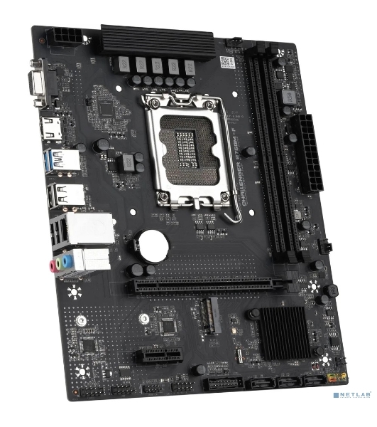 Материнская плата Maxsun Challenger B760M-F, LGA 1700, Intel B760, 2xDDR4, 3xSATA III, 2xM.2, 1xPCIe 4.0 x16, 1xHDMI, 1xVGA, 1xRJ-45 1Gb LAN, 2xUSB 3.2 Gen 1, 4xUSB 2.0, 3x3.5 мм, 5.1, mATX