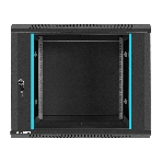 Шкаф телекоммуникационный 19' настенный 9U ExeGate EC-WM-9U.450.G.BLACK (19', 9U, 600x450x500 мм (ШхГхВ), передняя дверь закаленное стекло, съемные боковые панели, пыле- и влагозащита IP23, черный RAL 9004), фото12