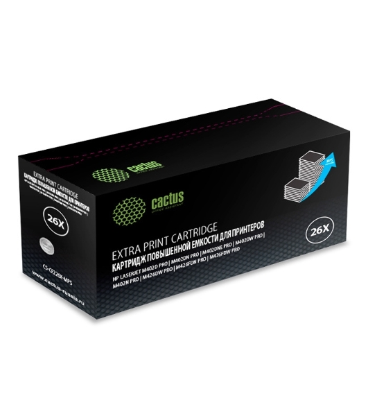 Картридж лазерный Cactus CS-CF226X-MPS черный (12000 стр.) для HP LJ M402d/M402n/M426dw/M426fdn/M426fdw