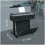 Плоттер струйный HP Designjet T630, A1, цветной, 24', 610 мм, 2400x1200 dpi, USB, Gigabit Ethernet, WiFi, фото38
