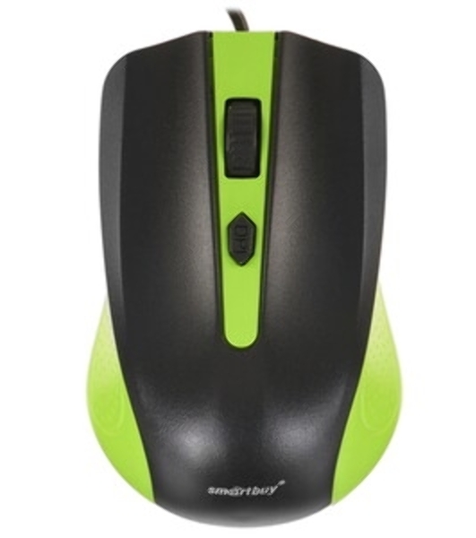 Мышь проводная Smartbuy ONE 352 зелено-черная SBM-352-GK