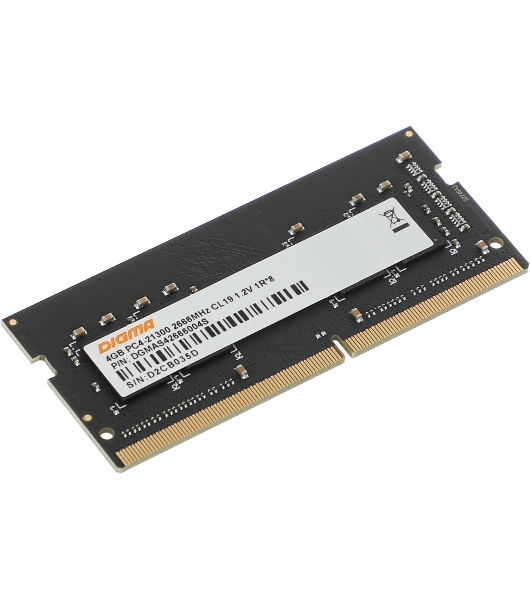 Оперативная память Digma, DDR4, 4GB (1x4GB), 2666MHz, CL19, SO-DIMM