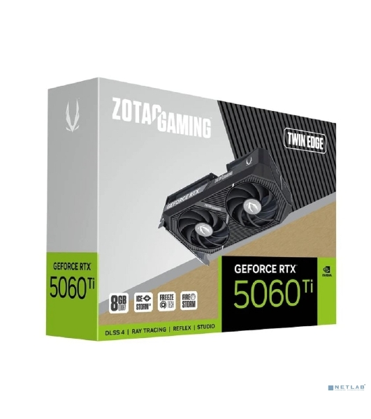 Видеокарта Zotac RTX 5060Ti TWIN EDGE 8Gb GDDR7 128bit 3xDP HDMI 2FAN MEDIUM PACK