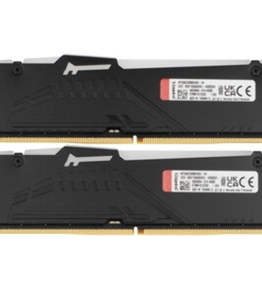 Оперативная память Kingston Fury Beast, DDR5, 64Gb (2x32GB), 5600MHz, CL36, DIMM, радиатор, RGb, черный