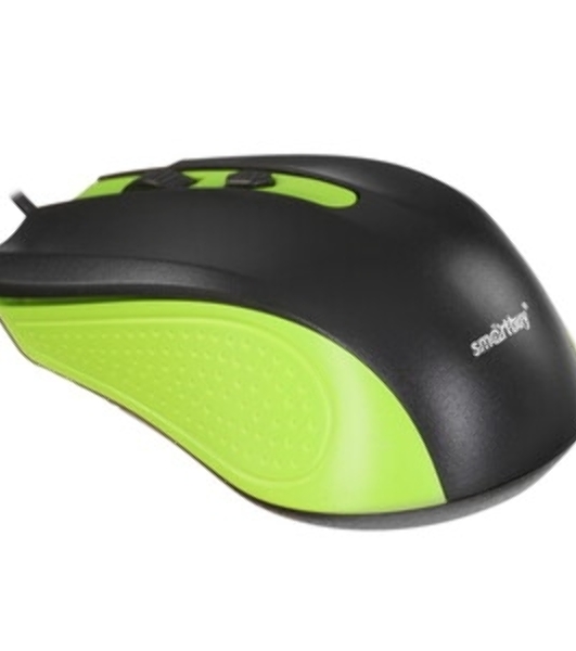 Мышь проводная Smartbuy ONE 352 зелено-черная SBM-352-GK