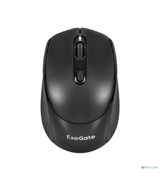 Мышь беспроводная ExeGate Professional Standard SR-9005 черный, 1200 dpi, радиоканал, USB, кнопки - 4