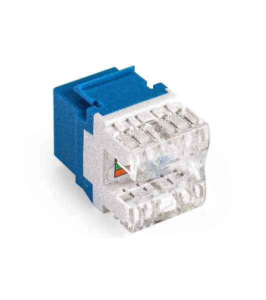 Модуль-вставка Keystone Jack RJ-45 ExeGate KJ-8P8C-U-C5e-180-Dual (Кат.5e, неэкранированная, 180 градусов, IDC Krone/110)