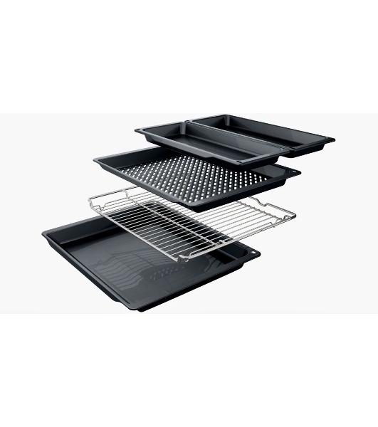 Электрический духовой шкаф Bosch HJG852YB0T Serie 6, 60 см, 66 л, черный,сенсорное управление, 8 режимов+AutoPilot 30(30 автоматических программ), LCD-дисплей, галогенное освещение, самоочистка EcoClean,Soft Open and Soft Close door,телескопические направляющие на 2 уровнях