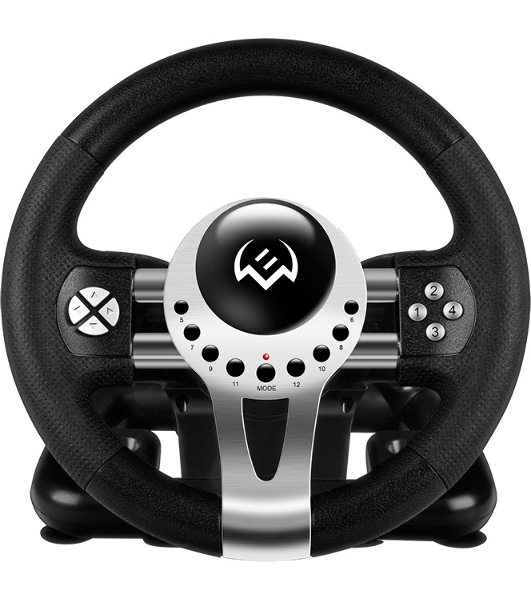 Руль SVEN GC-W700 (педали, вибро, скоба, лепестки, АКПП, D-pad, 12 кл, резин. вставки, PC/Xinput)