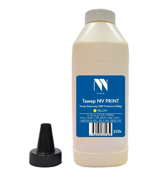 Тонер NVPrint для Samsung C300/CLP300/300N/350N/2160/2160N/3160/3160N/Xerox6110/6115/310/315W/CLX3175FN Premium (250 г) Yellow