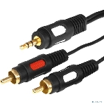 Шнур Rexant Стерео 3,5 м м - 2 RCA длина 3 мeтра (GOLD), фото4
