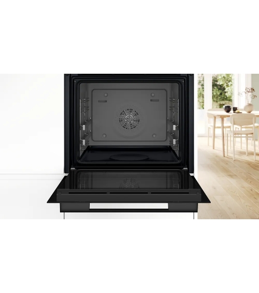 Электрический духовой шкаф Bosch HJG852YB0T Serie 6, 60 см, 66 л, черный,сенсорное управление, 8 режимов+AutoPilot 30(30 автоматических программ), LCD-дисплей, галогенное освещение, самоочистка EcoClean,Soft Open and Soft Close door,телескопические направляющие на 2 уровнях