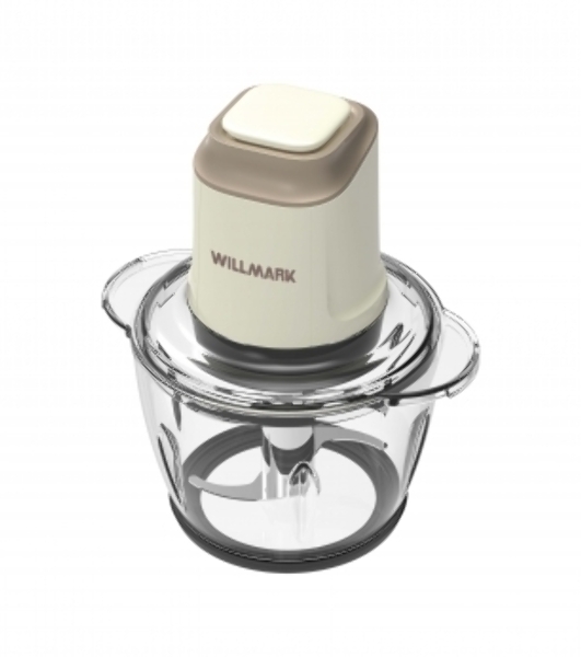 Измельчитель Willmark WMC-5288 (400Вт., стекл. чаша 1,2л., двойн. лезвия., рез. основание) (Кремовый