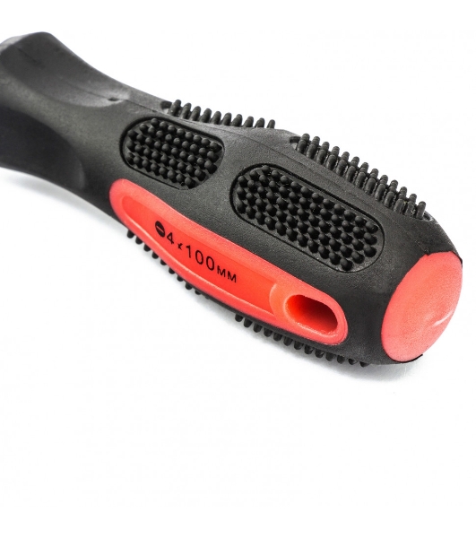 Отвертка Matrix Anti-Slip, SL4,0 х 100 мм, CrV, двухкомп. рукоятка