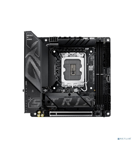 Материнская плата ASUS ROG STRIX B860-I GAMING WIFI, LGA1851, Intel B860, 2xDDR5, 4xSATA, 2xM.2, 1xPCIe 5.0 x16, 1xDP, 1xHDMI, 1xThunderbolt 4, 1x2.5Gb LAN, Wi-Fi 7, 2xUSB 2.0, 3xUSB 3.2 Gen 1, 1xUSB 3.2 Gen 2, 1xUSB 3.2 Gen 2x2, 1xUSB-C, 1xS/PDIF, 2x3.5 мм, 7.1, Mini-ITX