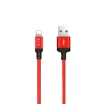 Кабель HOCO X14 USB 2.0, AM/Lightning M, черно-красный, 1м, фото2