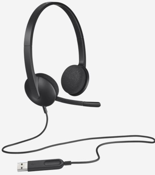 Гарнитура Logitech H340 чёрный, проводная, USB