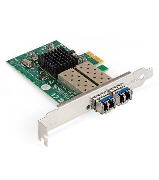 Комплект: Сетевой адаптер SFP ExeGate EXE-82576-F2 + 2xТрансивер Single-Mode до 20км ExeGate EXT-1G-SM1310-LC2-20KM (EX296229RUS: PCI-E x1 v2.0, порты 2x SFP (10/100/1000Mb/s), Gigabit Server NIC Intel Chipset 82576-F2 + 2xEX298328RUS: Tx:1310/Rx:1310 нм, до 20 км, разъем Duplex LC)