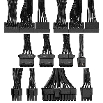 Блок питания 650W ExeGate M650 GOLD (SFX, APFC, КПД 90% (80 PLUS GOLD), 9см fan, 24pin, (4+4)pin, 2xPCI-E, 6xSATA, 3xIDE, 1xFDD, Full Cable Management, black, ATX adapter, Retail box), фото3