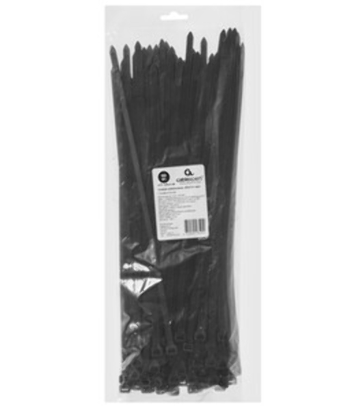 Стяжки Cablexpert NYT-350x7.6B пластиковые 350 мм х 7.6 мм, черные (100 шт.)