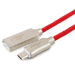 Кабель USB2.0 Cablexpert CC-P-mUSB02R-1M, AM/microB, серия Platinum, длина 1м, красный, блистер, фото 1