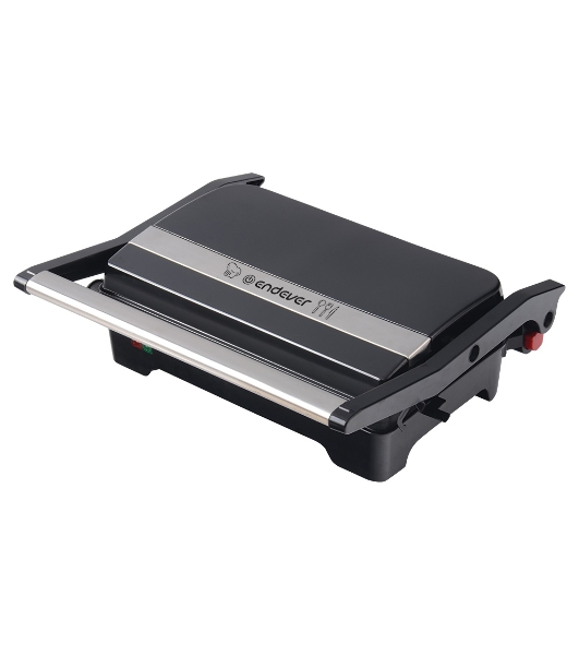 Гриль-пресс электрический Endever Grillmaster 119, черный/металлик