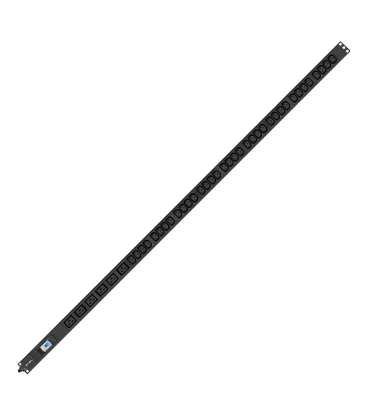 Блок розеток вертикальный ExeGate ServerPro PDU-V636 Al-36C136C19-IEC309-32A-1P (19', 1U, Алюминий, 36 IEC 320 C13, 6 IEC 320 C19, IEC 60309 32A (2P+E), VDE-250V-32A-3*4мм2, 3 метра, автомат выкл., черный, RTL)
