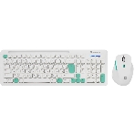 Комплект клавиатура+мышь Defender Cerrato C-978 беспроводной, USB, 1600 DPI, белый/голубой, фото11