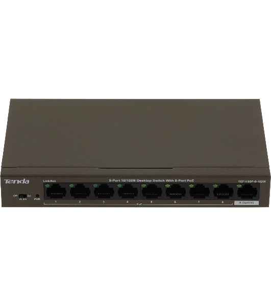 Коммутатор 9PORT 10/100M POE TEF1109P-8-102W Tenda