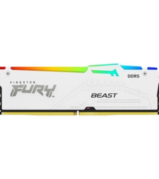 Оперативная память Kingston Fury Beast White, DDR5, 16Gb (1x16 Gb), 6800 MHz, CL34, радиатор, белый