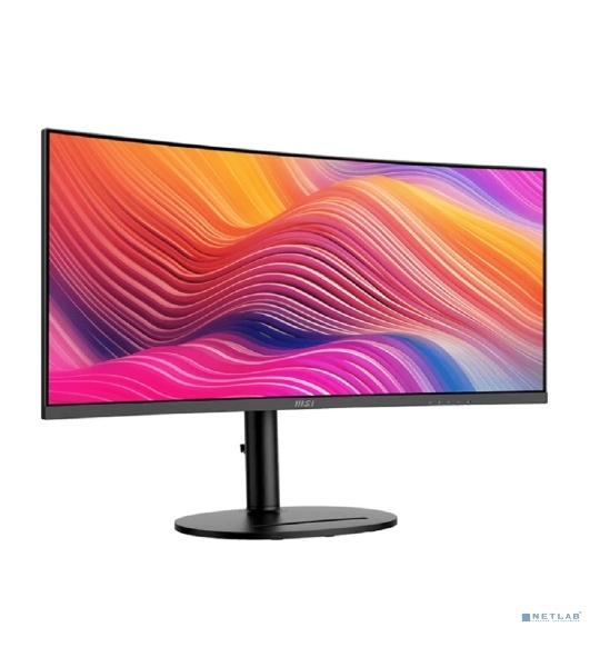 Монитор 34' MSI Modern MD342CQP VA 3440x1440, 120 Гц, 4 мс, 21:9, 300 кд/м², 2xHDMI 2.0b, DP 1.4a, USB-C, USB Hub (2x USB 3.0), 3.5 Jack, динамики (2x3 Вт), Adaptive-Sync, изогнутый экран (1500R), черный
