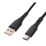 Кабель USB2.0 Cablexpert CC-USB2S-AMCM-1M-BK AM/Type-C, 3А, 18Вт, QC3.0, силиконовый, медь, 1м, черный, пакет, фото4