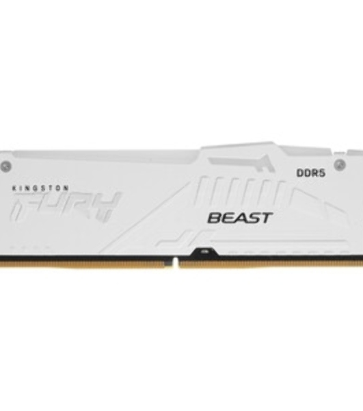 Оперативная память Kingston Fury Beast White, DDR5, 16Gb (1x16 Gb), 6800 MHz, CL34, радиатор, белый