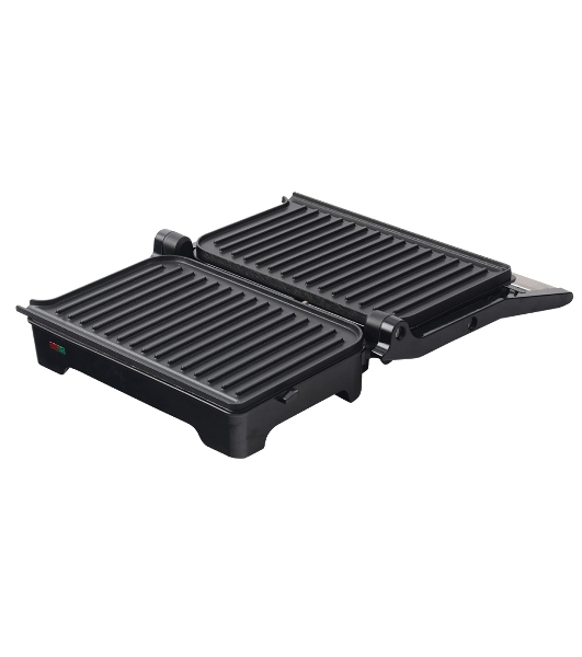 Гриль-пресс электрический Endever Grillmaster 119, черный/металлик