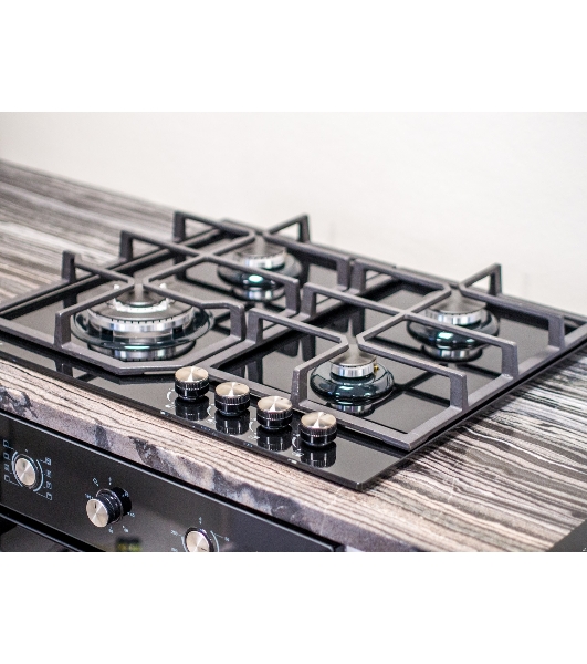 Газовая варочная панель LEX GVG 640-1 BLгазовая 1000-3500Вт 4конфорки газ контроль
