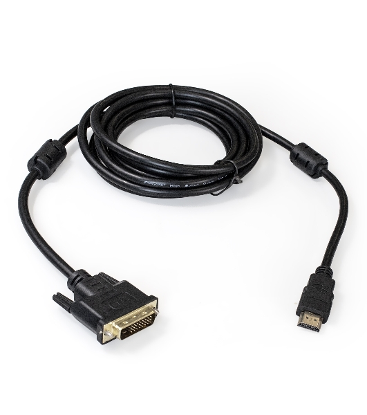 Кабель ExeGate EX284906RUS HDMI-DVI ExeGate EX-CC-HDMIM-DVIM-2.0 (19M/25M, dual link, 2м, 2 фильтра, позолоченные контакты)