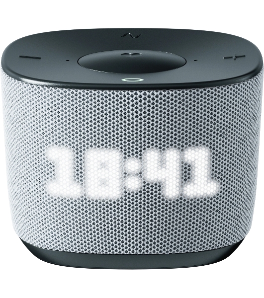Умная колонка Sber Boom Home, 8Вт, с экраном, 1 динамик, часы, мультирум, TWS, Zigbee хаб, Wi-Fi, Bluetooth 5.0, Zigbee, Салют, серый