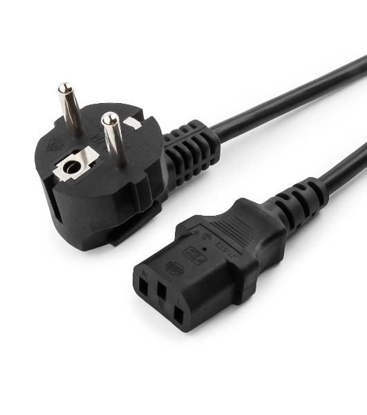 Кабель питания Cord Power Gembird/Cablexpert 1.8м, Schuko- C13, 6А, черный, с зазем.