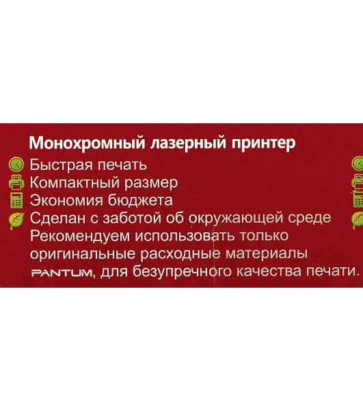 Принтер лазерный Pantum P2500, А4, ч/б, печ. до 22 стр/мин, 1200x1200 dpi, USB