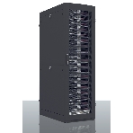 Шкаф серверный ПРОФ напольный 42U (600x1200) дверь перфорированная 2 шт., черный, в сборе, ШТК-СП-42.6.12-44АА-9005, фото8