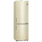 Холодильник LG GA-B509CECL бежевый, двухкамерный, 277/107л, морозилка снизу, No Frost, фото2