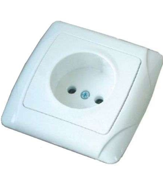 Розетка 1-м СП Маргарита 16А IP20 бел. Universal М0022