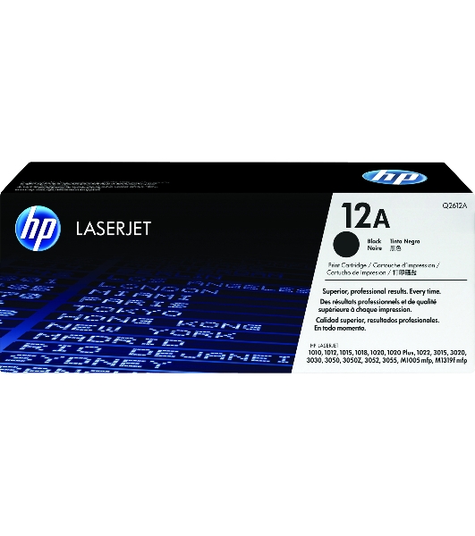 Картридж лазерный HP Q2612A черный для LaserJet 1010/1018/1020/1012/1015/3015/3020/3030 (2000 стр.)