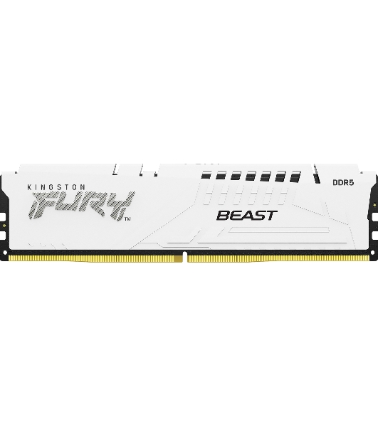 Оперативная память Kingston Fury Beast, DDR5, 32GB (2x16GB), 5200MHz, CL40, DIMM, с радиаторами, белый
