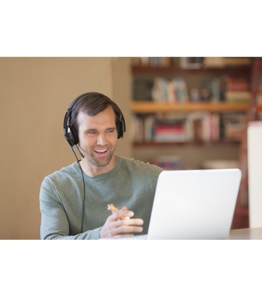 Гарнитура Logitech USB Headset H540 чёрный, проводная, USB