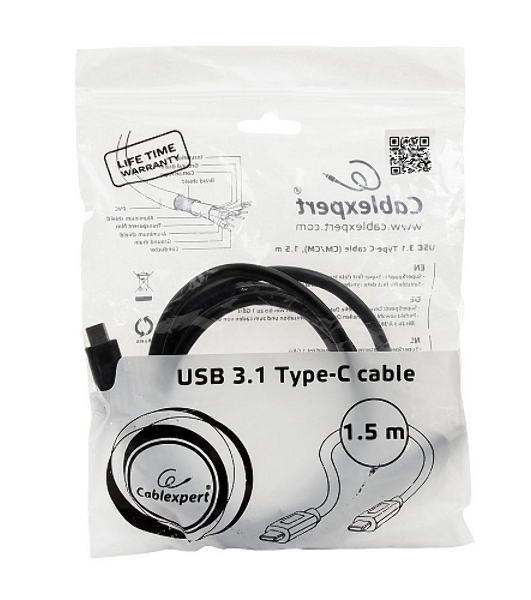 Кабель Cablexpert CCP-USB3.1-CMCM-5 Кабель USB3.1TypeC/USB3.1TypeC, 1.5м, 