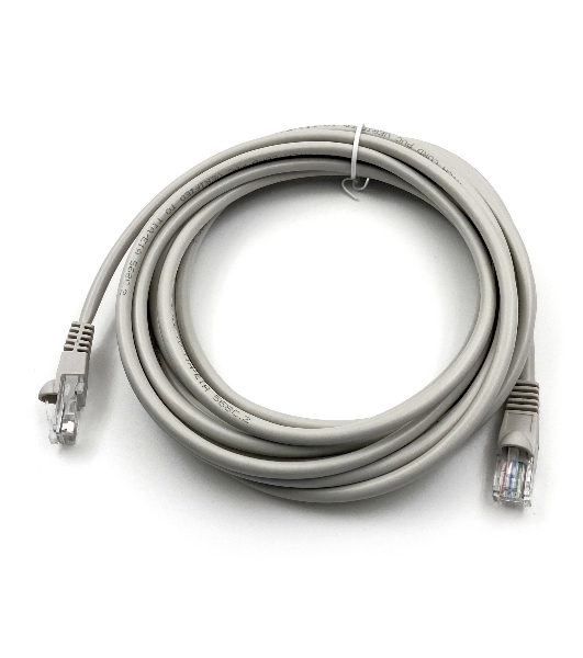 Патч-корд Buro UTP cat.5e 5м серый RJ-45 (m)-RJ-45 (m)